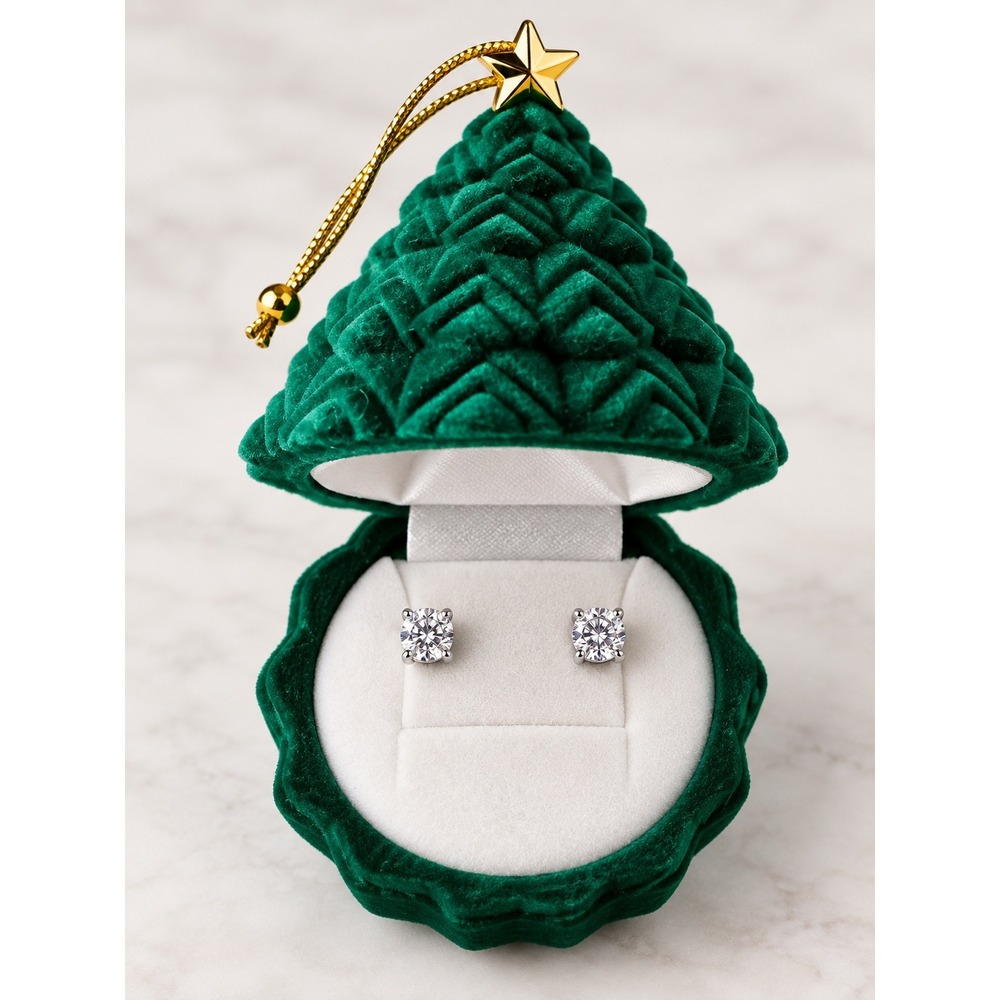 Diamonique Sterling Silver 3.9 carat simulated diamonds in Tree Ornament / NWT